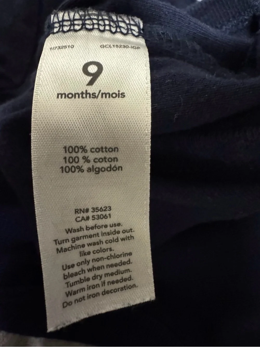 Carter’s Baby “My First Word Will Be Mama” Bodysuit Navy 9 Months